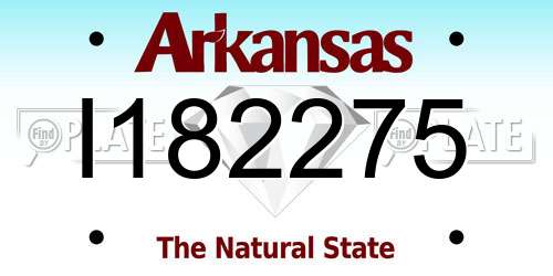 I182275 Arkansas License Plate