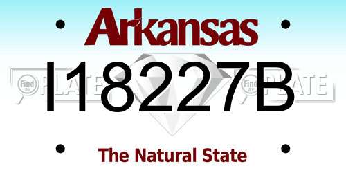 I18227B Arkansas License Plate