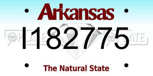 I182775 Arkansas License Plate