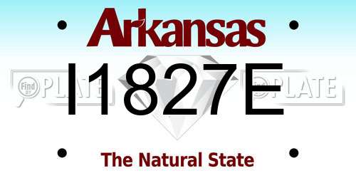I1827E Arkansas License Plate