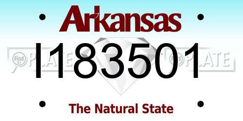 I183501 Arkansas License Plate
