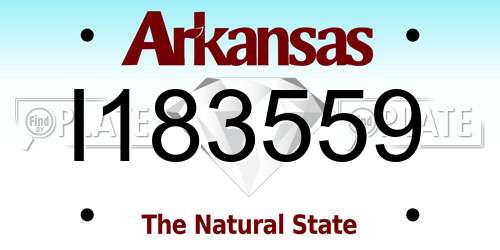 I183559 Arkansas License Plate