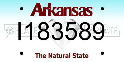 I183589 Arkansas License Plate