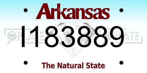 I183889 Arkansas License Plate
