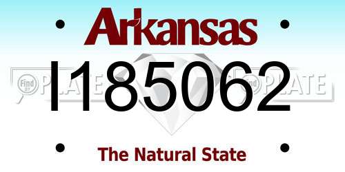 I185062 Arkansas License Plate