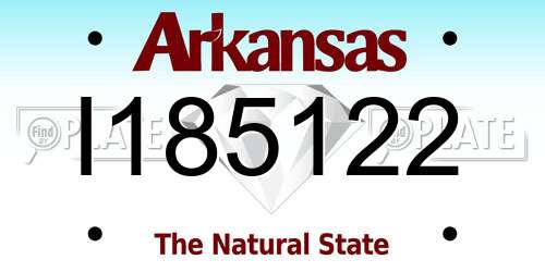 I185122 Arkansas License Plate