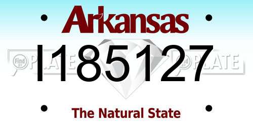 I185127 Arkansas License Plate