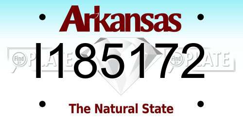 I185172 Arkansas License Plate