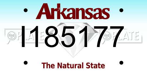 I185177 Arkansas License Plate
