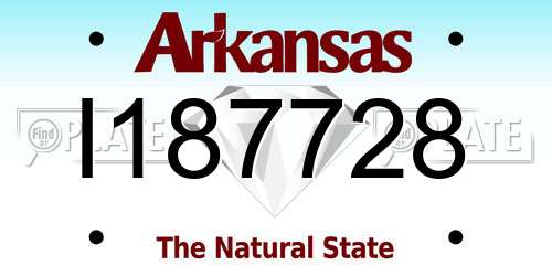 I187728 Arkansas License Plate