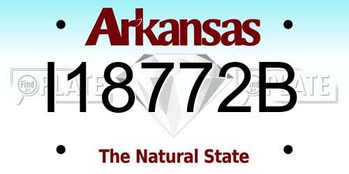 I18772B Arkansas License Plate