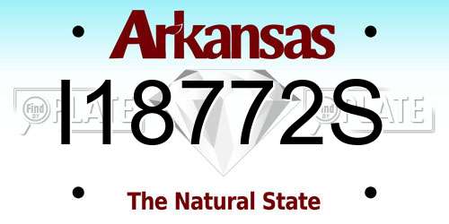I18772S Arkansas License Plate