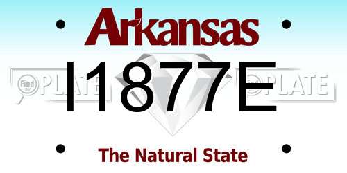 I1877E Arkansas License Plate