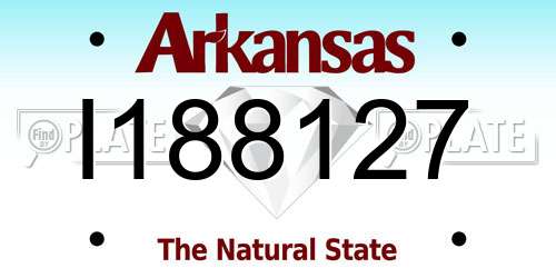 I188127 Arkansas License Plate