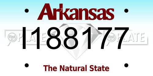 I188177 Arkansas License Plate