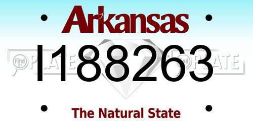 I188263 Arkansas License Plate