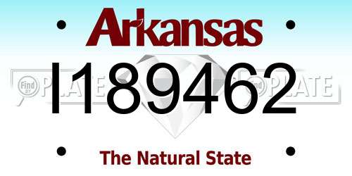 I189462 Arkansas License Plate