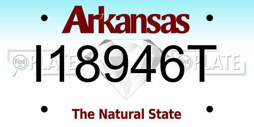I18946T Arkansas License Plate