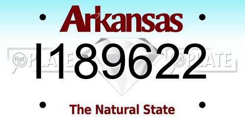 I189622 Arkansas License Plate