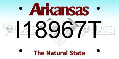 I18967T Arkansas License Plate