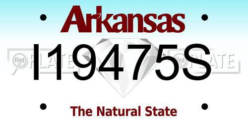 I19475S Arkansas License Plate