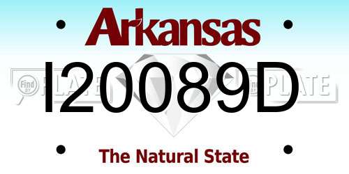 I20089D Arkansas License Plate