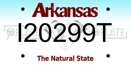 I20299T Arkansas License Plate