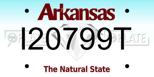 I20799T Arkansas License Plate