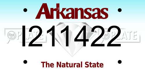 I211422 Arkansas License Plate