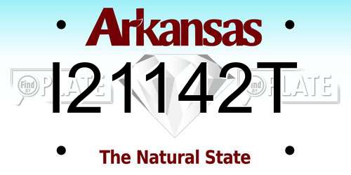 I21142T Arkansas License Plate