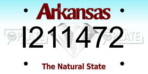 I211472 Arkansas License Plate