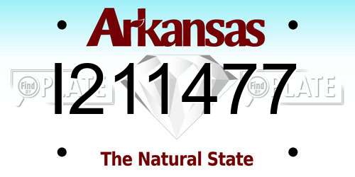 I211477 Arkansas License Plate