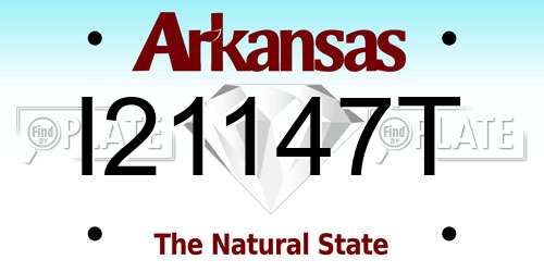 I21147T Arkansas License Plate