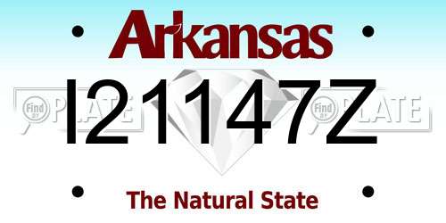 I21147Z Arkansas License Plate