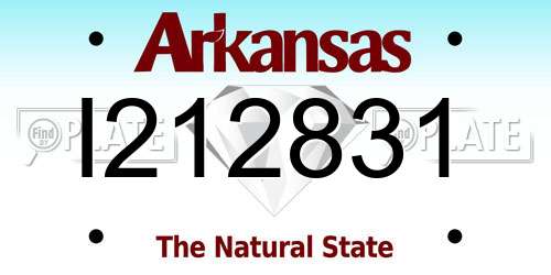 I212831 Arkansas License Plate