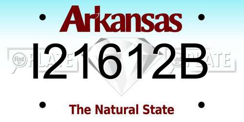 I21612B Arkansas License Plate