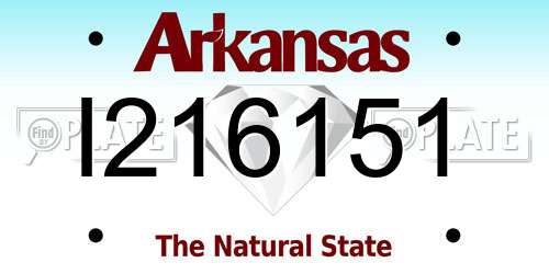 I216151 Arkansas License Plate