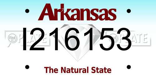 I216153 Arkansas License Plate