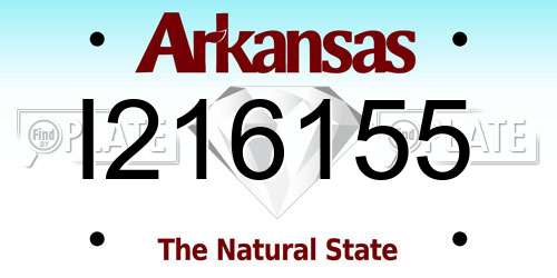 I216155 Arkansas License Plate