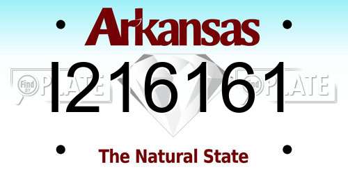 I216161 Arkansas License Plate