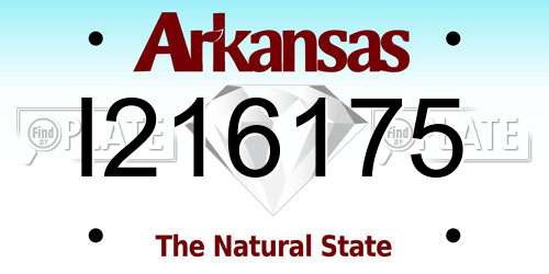 I216175 Arkansas License Plate