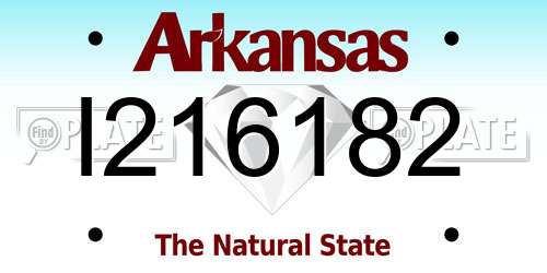 I216182 Arkansas License Plate