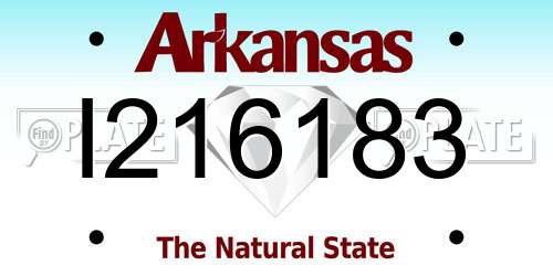 I216183 Arkansas License Plate