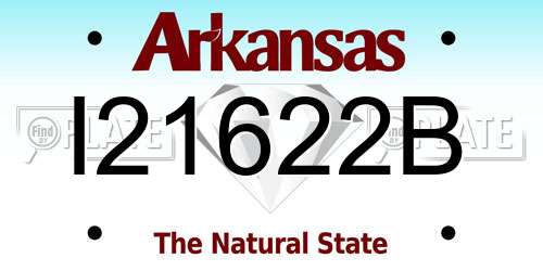 I21622B Arkansas License Plate