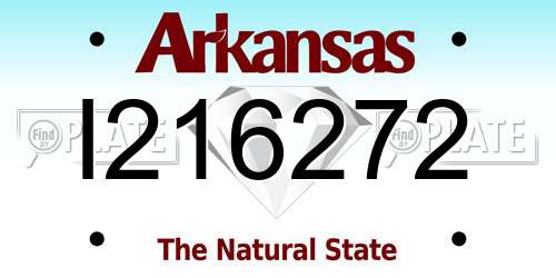 I216272 Arkansas License Plate