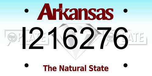 I216276 Arkansas License Plate