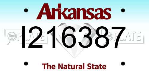 I216387 Arkansas License Plate