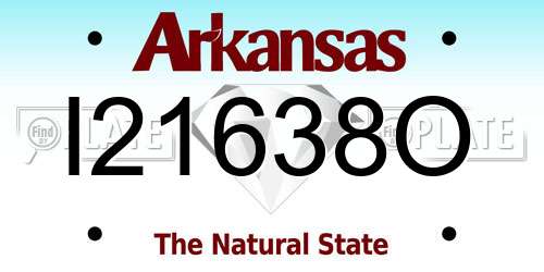 I21638O Arkansas License Plate