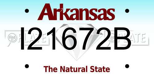 I21672B Arkansas License Plate