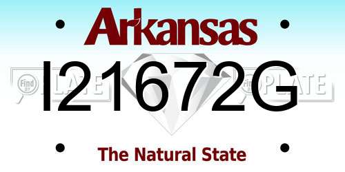 I21672G Arkansas License Plate
